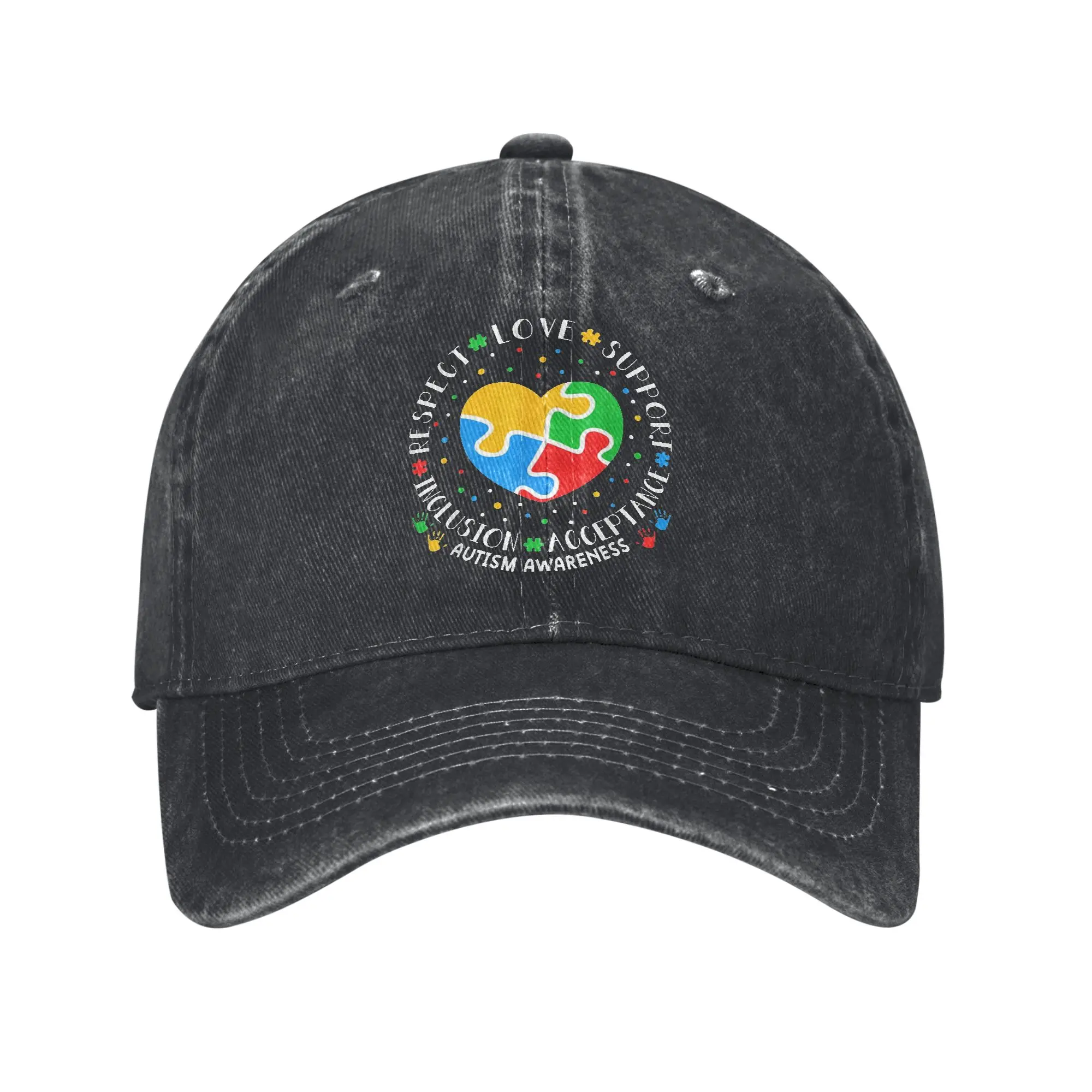 Autism Awareness Respect Love Support  Baseball Cap Accessories for Men Women  Adjustable Trucker Hat