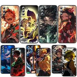 Anime Demon Slayer Voor Samsung S24 S23 S22 S21 S20 Fe S10e S10 S9 Ultra Plus Plus Zachte Siliconen Zwarte Telefoonhoes