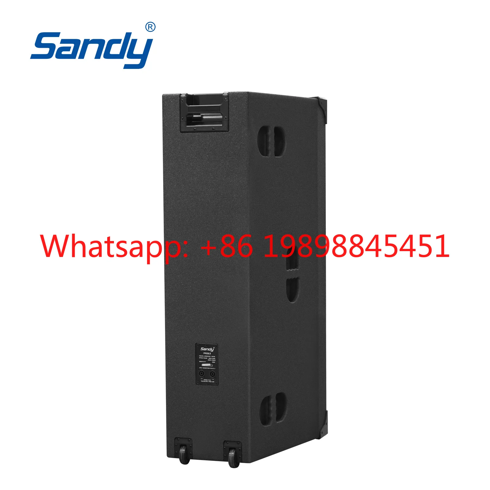 Sandy PRO6.3 Pro Audio Dual 15 Inch Full Range High Power 3600W Best Concert 2-Way Wooden Floor Standing Passive Speaker
