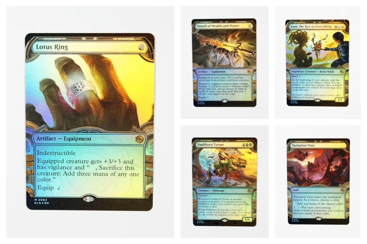 BIG Raised Foil TCG Magical Proxy Cards Quality Loot, the Key to Everything Gathering Board Trading Cards Proxy