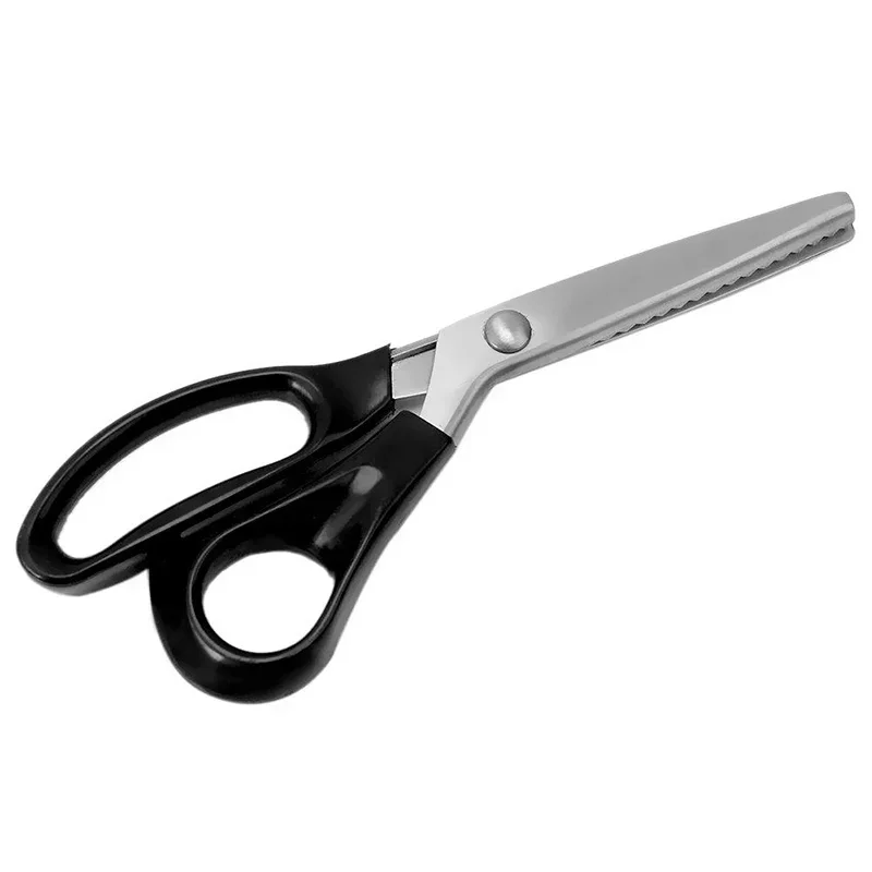 Stainless Steel Shears Lace Scissor Professional Dressmaking Zig Zag Cut Tailor Clothing Fabric Leather Serrated Sewing Scissors