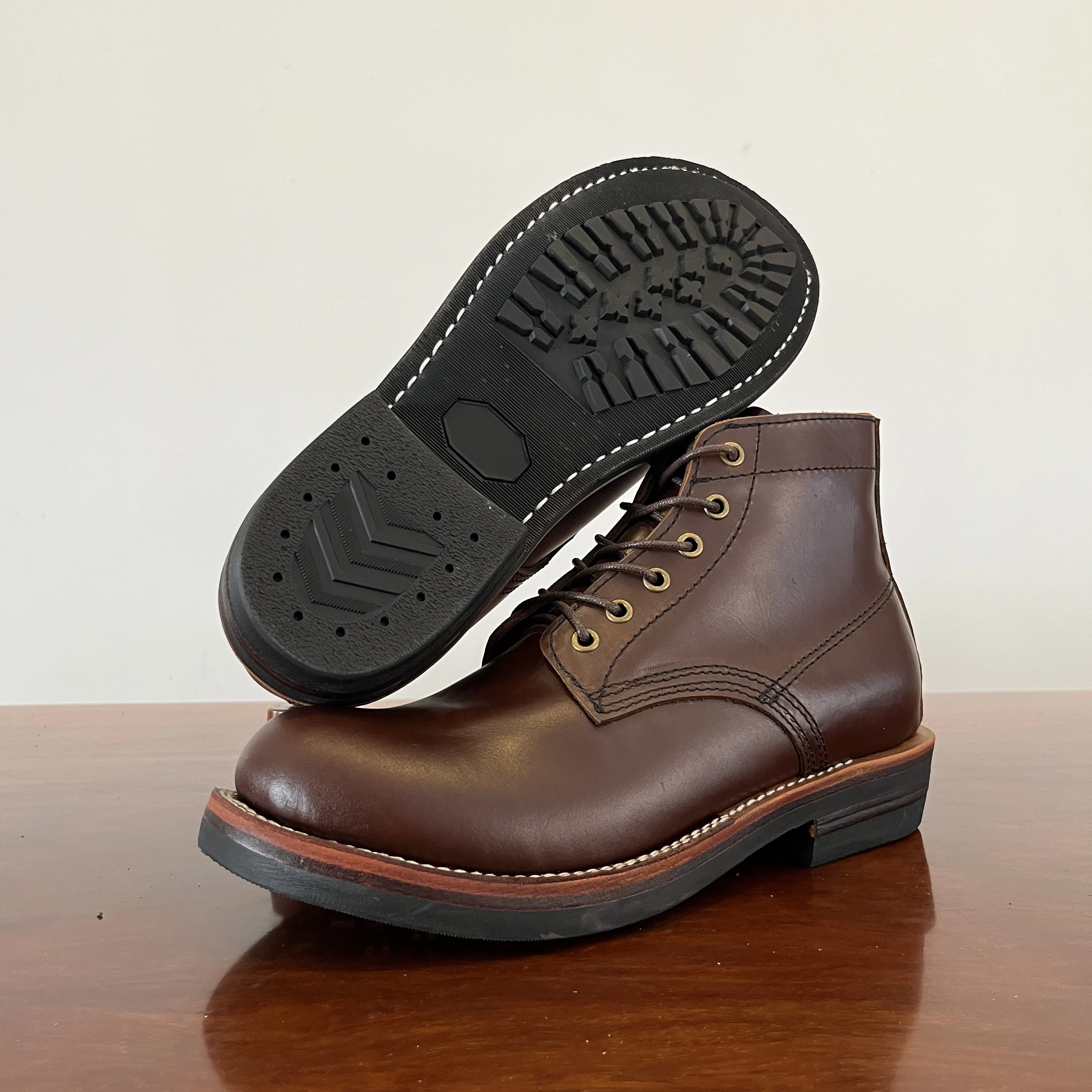 C383 RockCanRoll Super Quality Size 35-52 Handmade Goodyear Welted Durable Italian Cowhide Boot Footwear