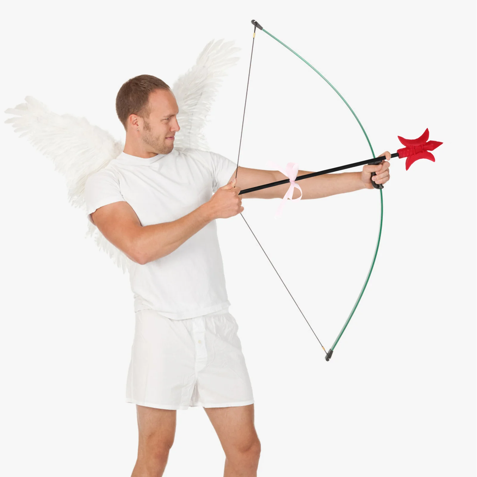 Cupid Costume Prop Set Small Bow Arrow for Valentine's Day Cosplay Accessories Women Kids Cupid Costume Prop Cupids Bow