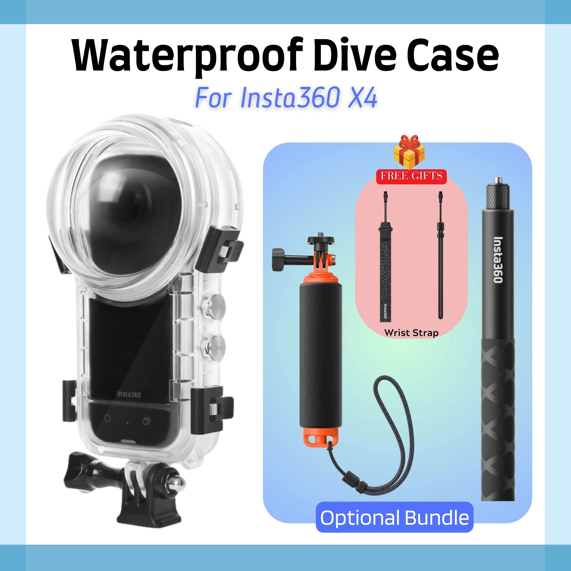 Для Insta360 X4 чехол для дайвинга 50 м водонепроницаемый корпус корпус для дайвинга шестерни для Insta 360 X4 водные неоригинальные аксессуары Для Insta360 X4 чехол для дайвинга 50 м водонепроницаемый корпус корпус для дайвинга шестерни для Insta 360 X4 водные неоригинальные аксессуары