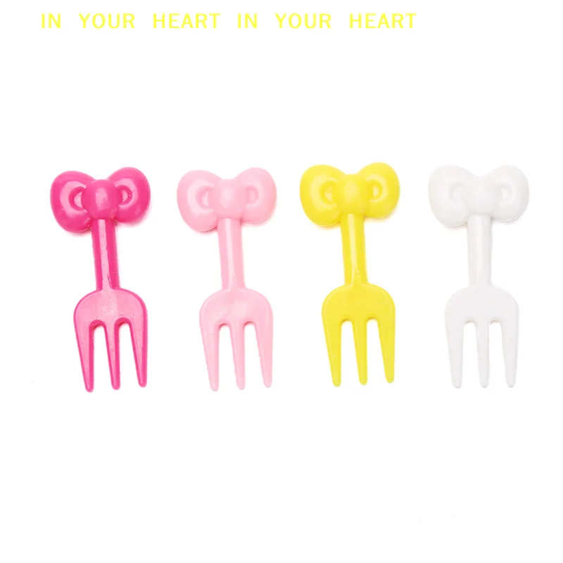 【X】10pcs/set Cat Mini Animal Cartoon Food Picks Children Snack Fruit Fork