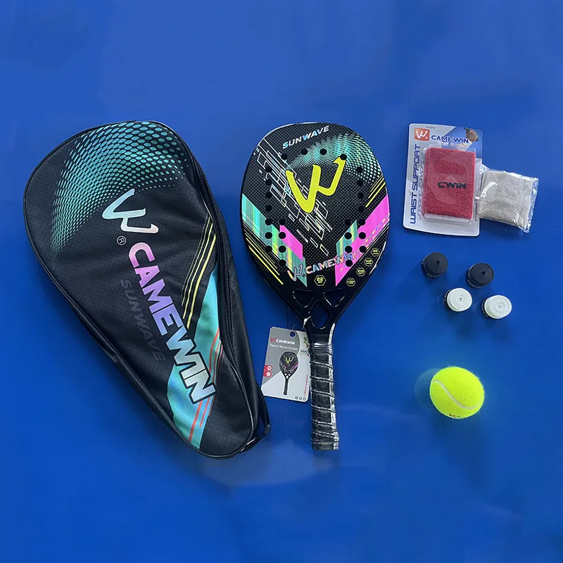 Ракетка для пляжного тенниса Camewin 3K, полностью углеродное волокно, грубая поверхность, спортивная ракетка для спорта на открытом воздухе для мужчин и женщин, теннисная ракетка для взрослых, новая Ракетка для пляжного тенниса Camewin 3K, полностью углеродное волокно, грубая поверхность, спортивная ракетка для спорта на открытом воздухе для мужчин и женщин, теннисная ракетка для взрослых, новая
