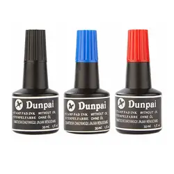 High Quality 30ML Stamp Pad Ink Quick-drying Non-erasable Seal Pad Ink Red/Blue/Black Stamp Paste Ink