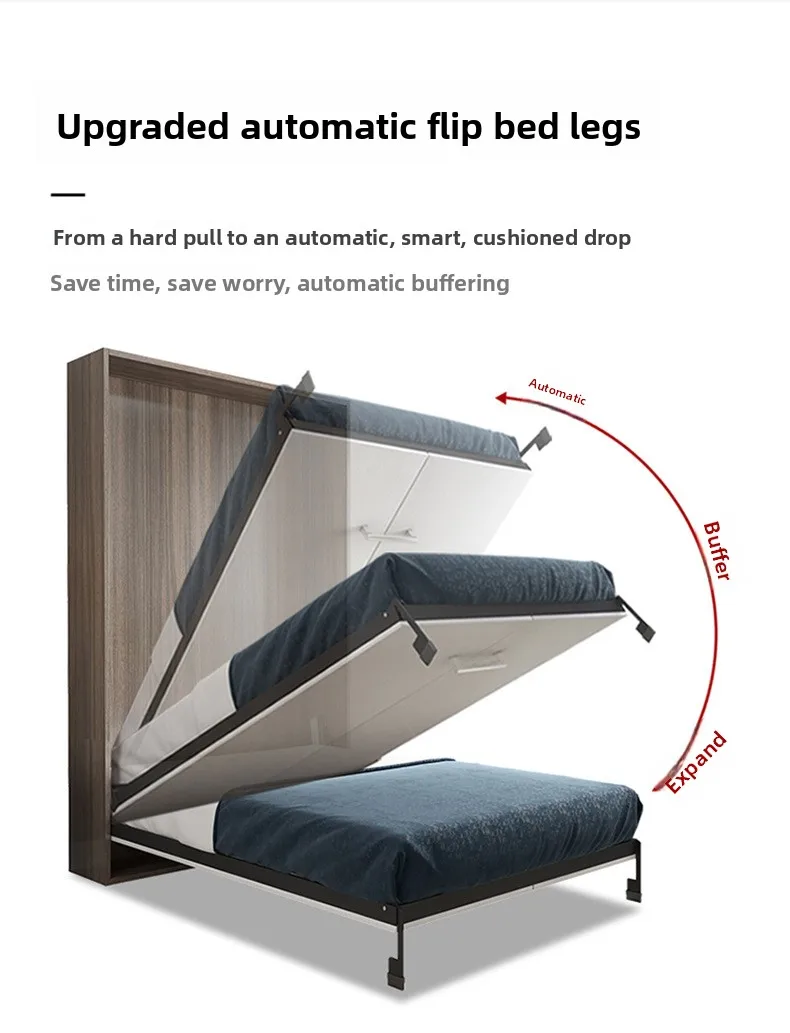 YJQ folding invisible bed hidden up and down side bed balcony multi-function flip bed