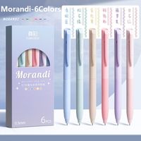 6 Colors Gel Pen Morandi Macaron Retro Color Pen 0.5mm Colored Ink Quick-Dry Pens Student Office Smooth Writing Pens Stationery