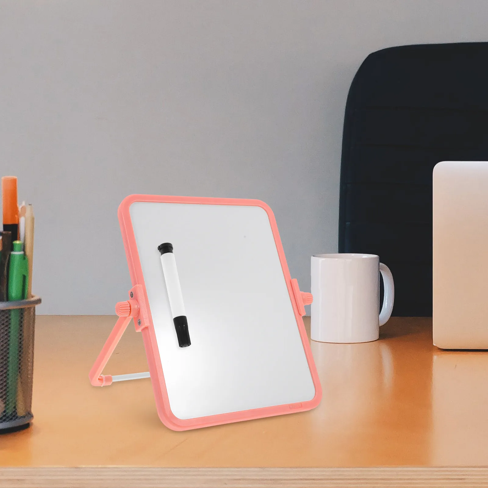 Double-Sided Magnetic Whiteboard Dry Erase Drawing Pad Freestanding Desktop Writing Board for Notes to-Do Lists Family Reminders