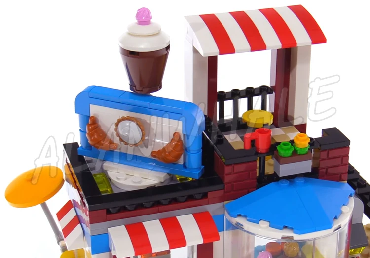 410 pz Creativo 3in1 Modulare Dolce Sorgenti Torta Negozio Piscina Casa Cibo Angolo 11052 Blocchi di Costruzione giocattolo Compatibile Con Il Modello