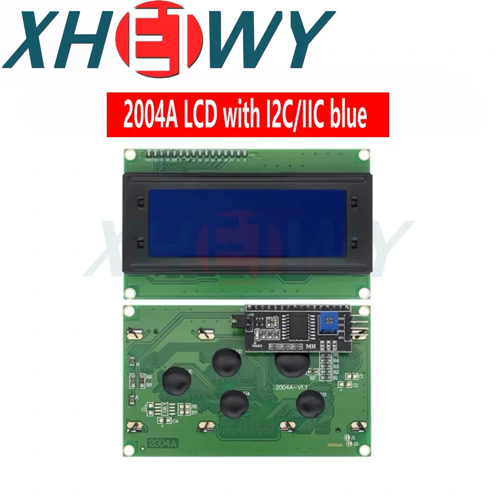 โมดูล LCD 0802A 1602A 2004A 12864B LCD1602โมดูลแสดงผล I2C IIC 3.3V/5V สำหรับเต้าเสียบหน้าจอสีฟ้าสีเหลืองสีเขียว