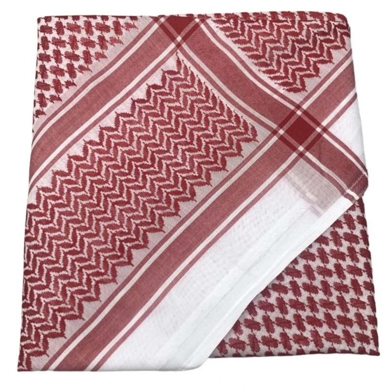 Arab Scarf Jacquards Pattern Teen Tactically Shemagh Scarf Outdoor Tactically Keffiyeh Headscarf Multi Purpose Headscarf