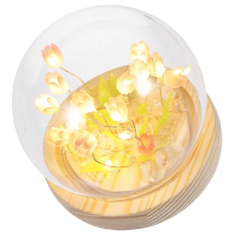 

Набор для самостоятельного изготовления лампы-тюльпана: креативный ночник, материалы для создания лампы в виде цветка тюльпана для спальни, декор для прикроватной тумбочки, теплый мягкий свет