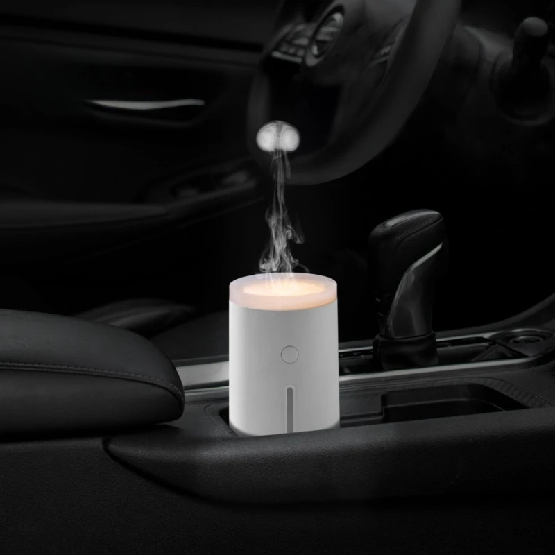 Smoke Ring Air Humidifier USB Ultrasonic  Maker 360ML Small Household Office Heavy Fog Sprayer Car Purifier with Night Light
