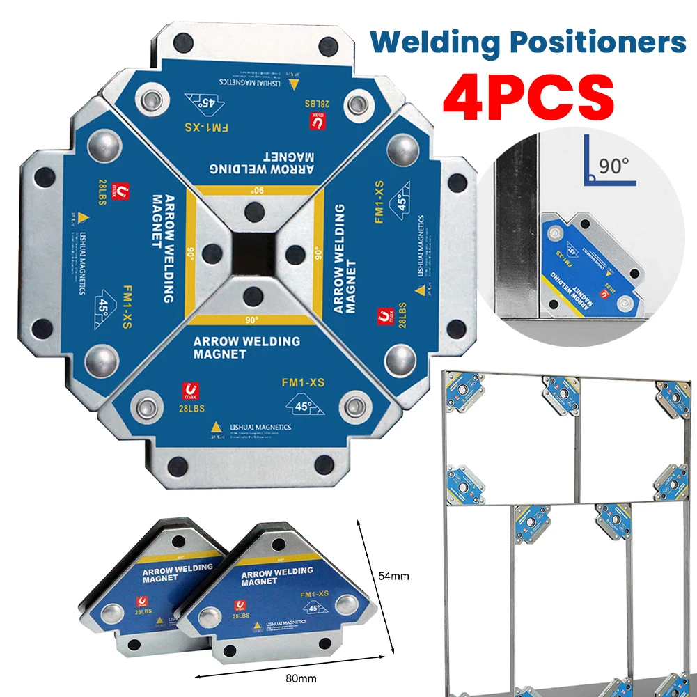 

4PCS/Set Magnetic Welding Holders Pro Angle Soldering Arrow Positioner Fixture Ferrite Auxiliary Locator Tools