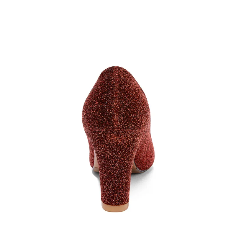 Escarpins à talons carrés pour femmes, coupe basse absorbe ouissante, 7cm, coupe large, à enfiler, gris, marron, chaussures à la mode, Parker rond, 32-45, 27cm, 2024