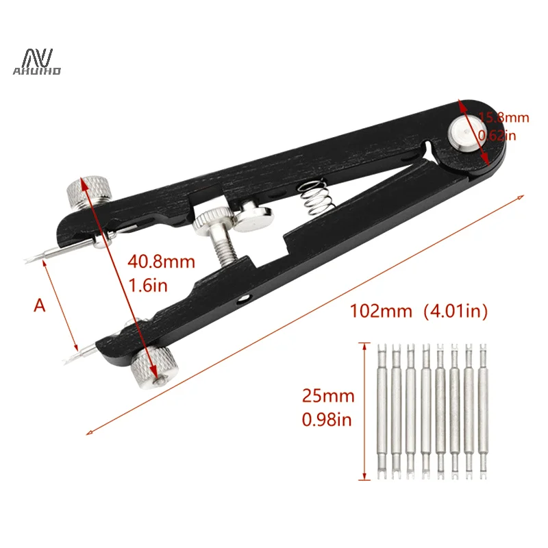 Assista Spring Bar Kit Ferramenta Alicate, Ferramenta Pinça para Watch Wrist Bands, Correia Remoção, Fix Set