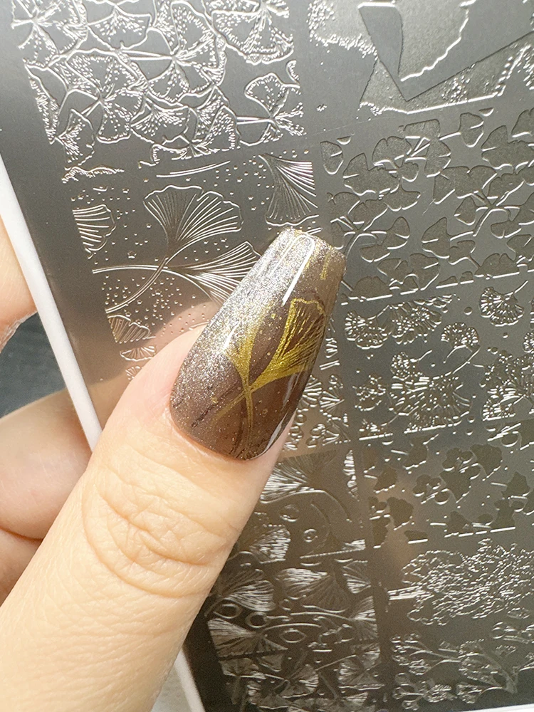XMQ NAIL ART STEMPELPLATEN BLÄTTER BILD TEMPLATEN – Detail 1