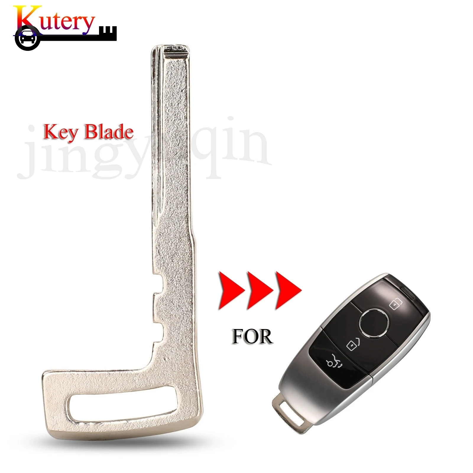 jingyuqin 10pcs/Lot Remote Smart Car Key Insert Key Blank For Mercedes Benz C200L E300L S320 S350L GLC Uncut Key Blade