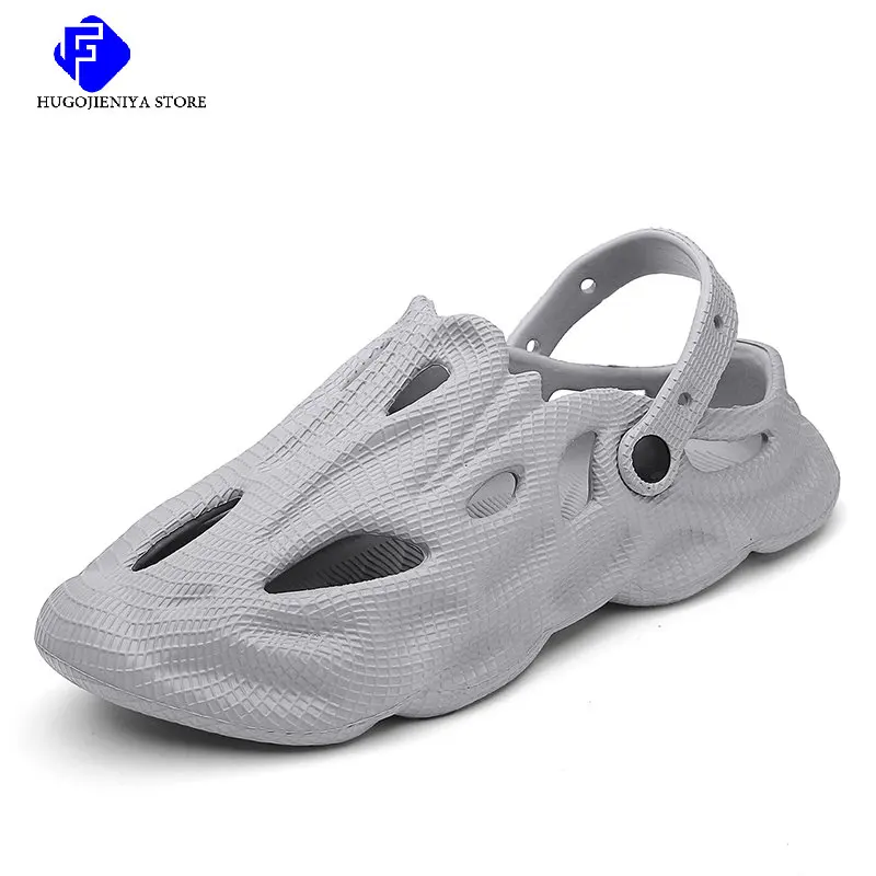 Zapatillas de playa informales para hombre, chanclas de plataforma de fondo grueso, suaves, de Eva, talla grande, Verano