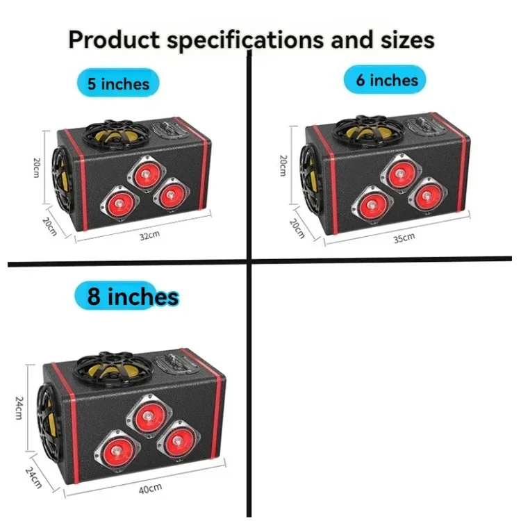 New Double Bass Car Subwoofer Car Audio High-power Truck Audio