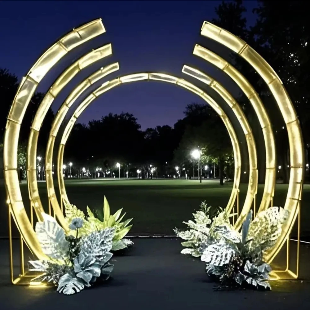 280x320cm )280x320cm )gold/black/sliver/White metal  Backdrop Stand Modern Simple Design for Wedding Party Event Background