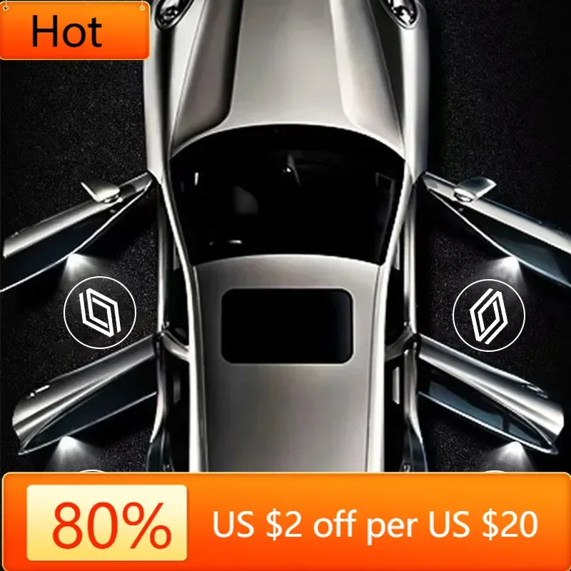 

Внутренние наклейки для Renault Clio Laguna 2 Megane 2 3 Duster RS Автомобильные аксессуары Renaullt GROUP 2/4 шт. Автомобильные HD светодиодные двери Добро пожаловать L