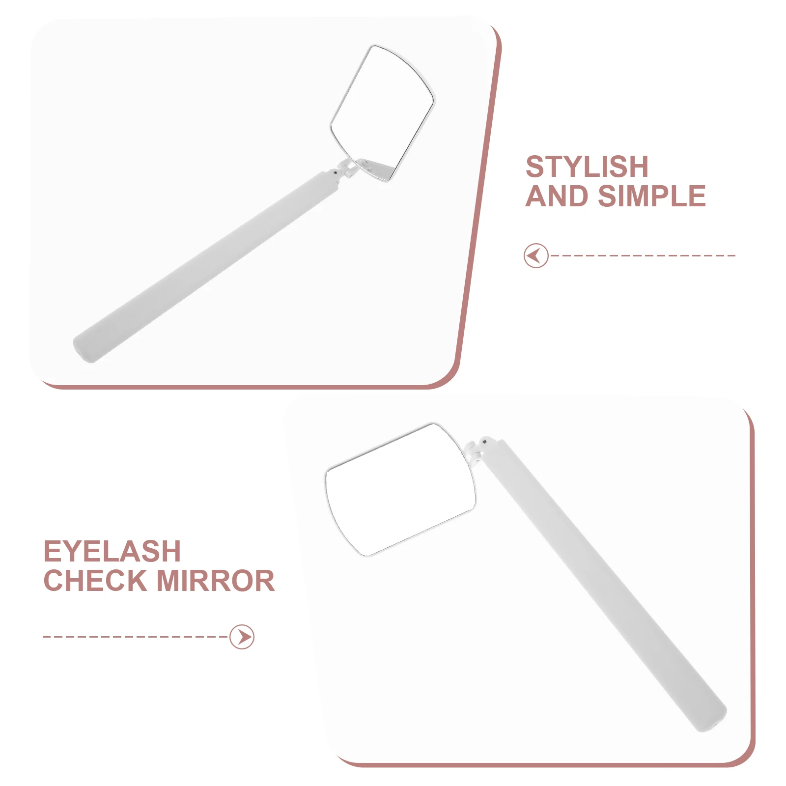 Acrylic Eyelash Extension Mirror Clear Rotate Design Portable Lash Check Tool For Makeup Salon Handheld Mirror