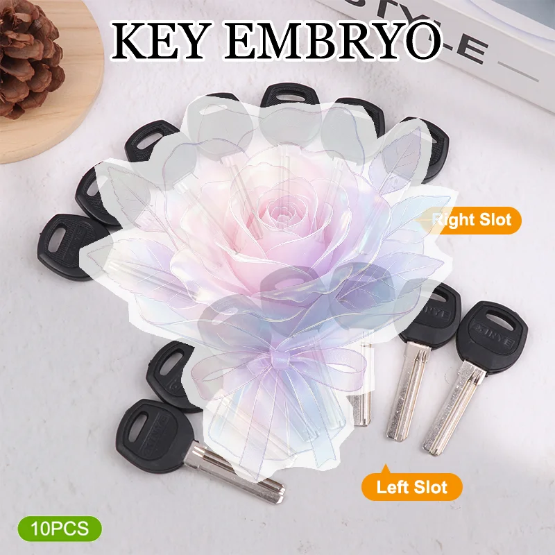 10Pcs Key Embryo AB Lock Security Door Key Blank Electric Door Lock Blank Fingerprint Lock Password Lock Blank Car Key Blanks