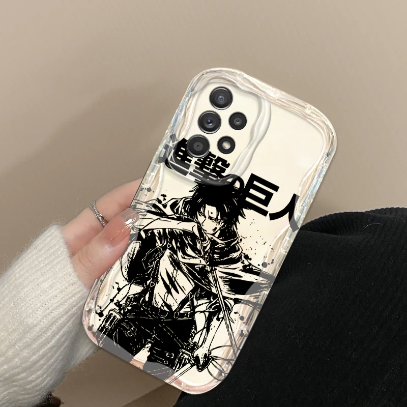 Anime Attack On Titan Art For Samsung A55 A54 A53 A52 A35 A34 A33 A32 A25 A24 A23 A22 A21S A15 A13 A14 5G Wave Oil TPU