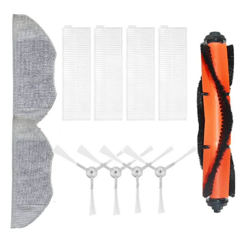 A83G-Fit لـ Xiaomi S20/E10 / E12 / E10C، Mijia G1/3C Plus / 3C Pro / C103 أجزاء الأسطوانة الرئيسية فرشاة جانبية تصفية ممسحة القماش