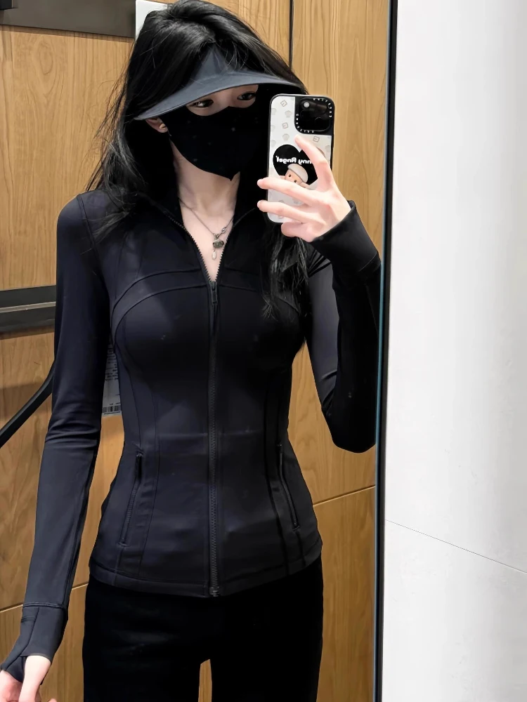 

Bla Slim Fit Yoga Outfit Women's Fitn Riding Suit Sports Top Sun Protection Women's New Sle Commute Windbreaker