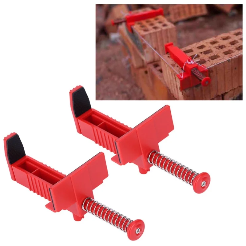 2PCS Brick Liner Runner Wire Drawer Bricklaying Tool Leveling Measuring Tool Engineering AccessoryRed