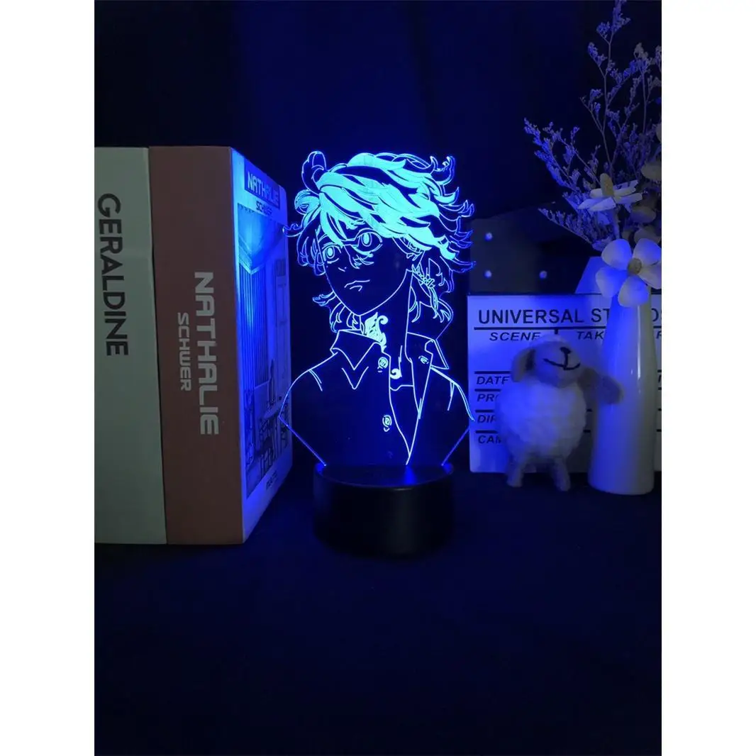 Veilleuse 3D Anime Hanemiya Kazutora TakBoys, 7 couleurs, budgétaire LED, lampe de table, décoration de chambre, cadeaux pour enfants, chaud