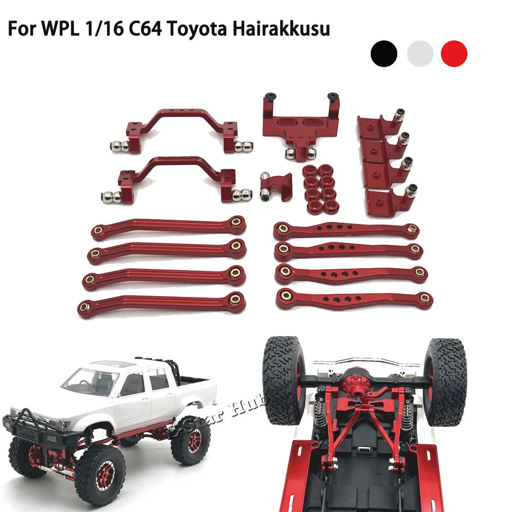 

Pedal Rod Suspension Frame Rudder Base Rod Seat for WPL 1/16 C64 Toyota Hilux RC Crawler Car Metal Upgrade Parts Truck Buggy