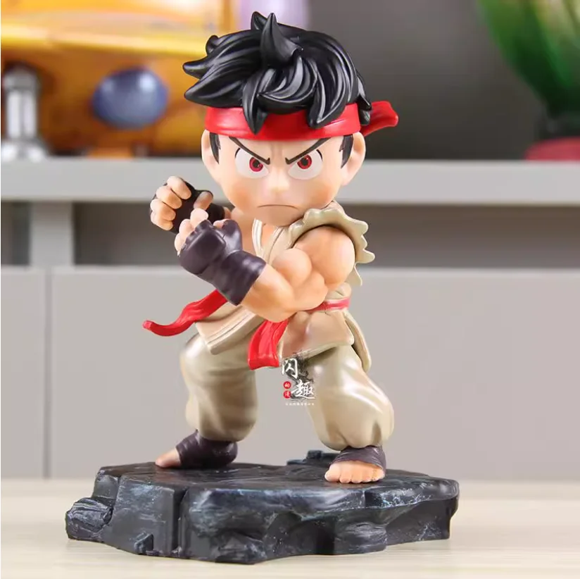 Figura anime Street Fighter da 15 cm Ken Masters Ryu Figure Statua in PVC Collezione di decorazioni da scrivania Modello Regali di giocattoli di compleanno