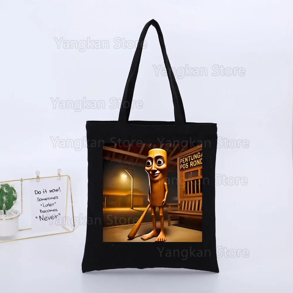

Tung Tung Tung Sahur Brainrot Canvas Women's College Ulzzang Large Capacity Casual Fashion Shoulder Bags
