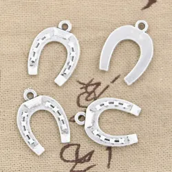 20pcs Charms Lucky Horseshoe Good Luck Talisman 21x16mm Antique Bronze Silver Color Pendants DIY Making Findings Tibetan Jewelry