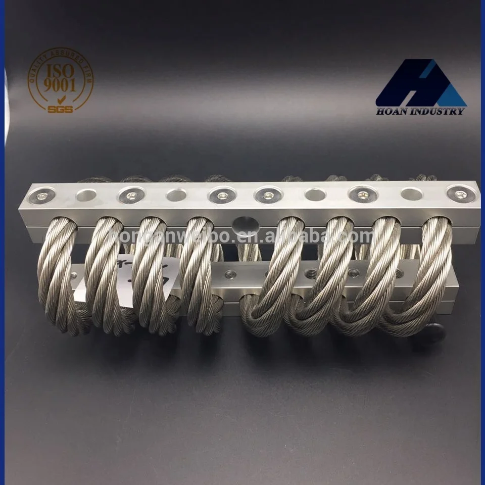 Energy Compressor Ship Construction Energy Rail Vibration Shock Protection JGX-1598D-428B Aluminum Wire Rope Isolator