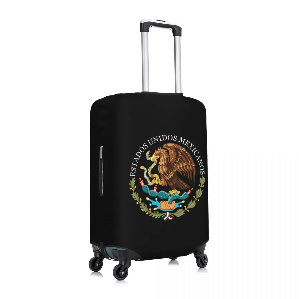 Custom Coat Of Arms Of Mexico Travel Luggage Cover Washable Mexican Flag Seal Suitcase Cover Protector Fit 18-32 Inch