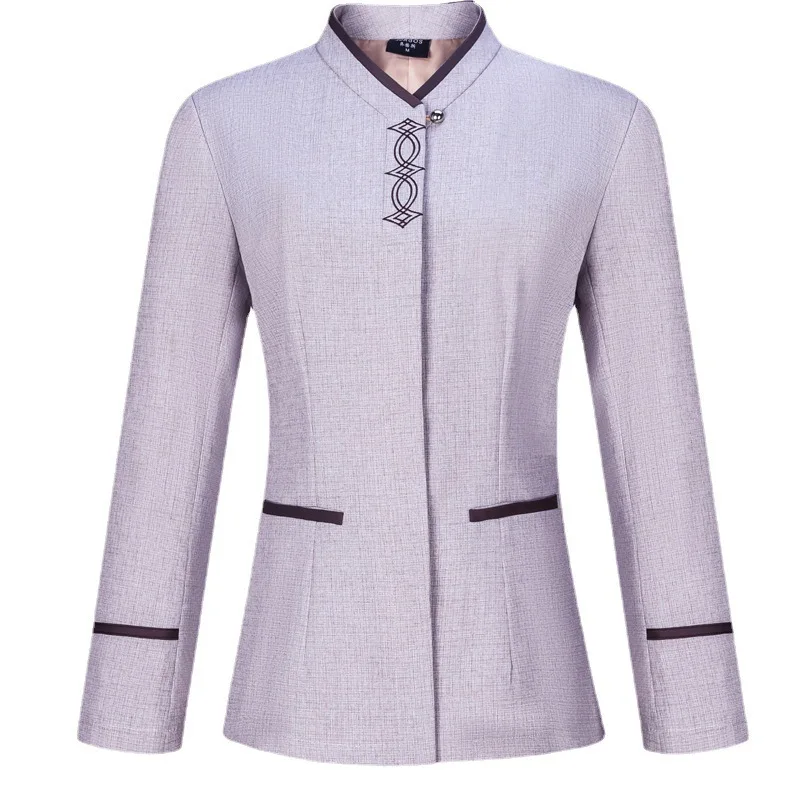 Cleaning Service Long Sleeve Autumn Winter Hotel Guest Room Cleaner Work Uniform Top Property Auntie Workwear Uniform