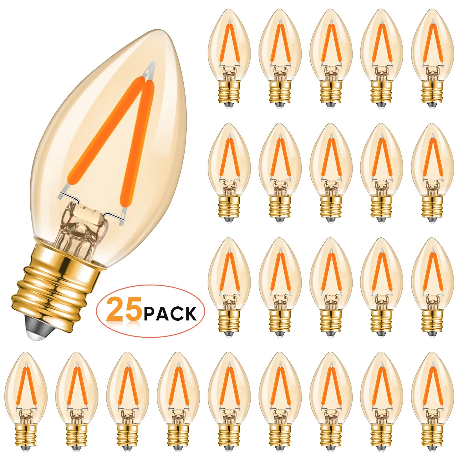 

Vintage Light Bulbs C7 Room Decoration Chandelier Candle Light Lava Salt Lamp Replacement Bulb LED E12 220V 110V 1W Ampoules