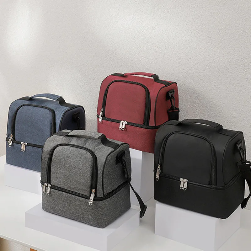 

Insulated Cooler Storage Bags Waterproof Food Outdoor Double layer Camping Picnic bag shoulder bag Thermal Accessories