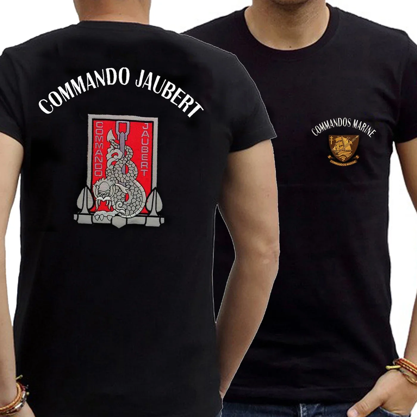 Short Sleeve Casual 100% Cotton O-Neck Summer Mens T-shirt French Naval Special Forces Commandos Marine Commando Jaubert T-Shirt