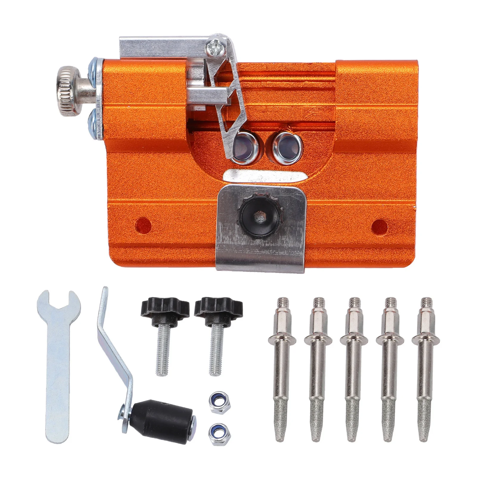 

Chain Saw Sharpener Portable Handheld Chainsaw Sharpener Kit with 5 Grinding Heads Compatibility Chain Saw Sharpeners