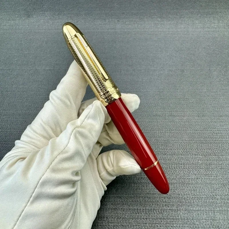 New Montefiore Full Metal Fountain Pen Iridium Gold F 0.6mm Nib Ink Pen Absorb Ink Financial School Office Stationery Supplies