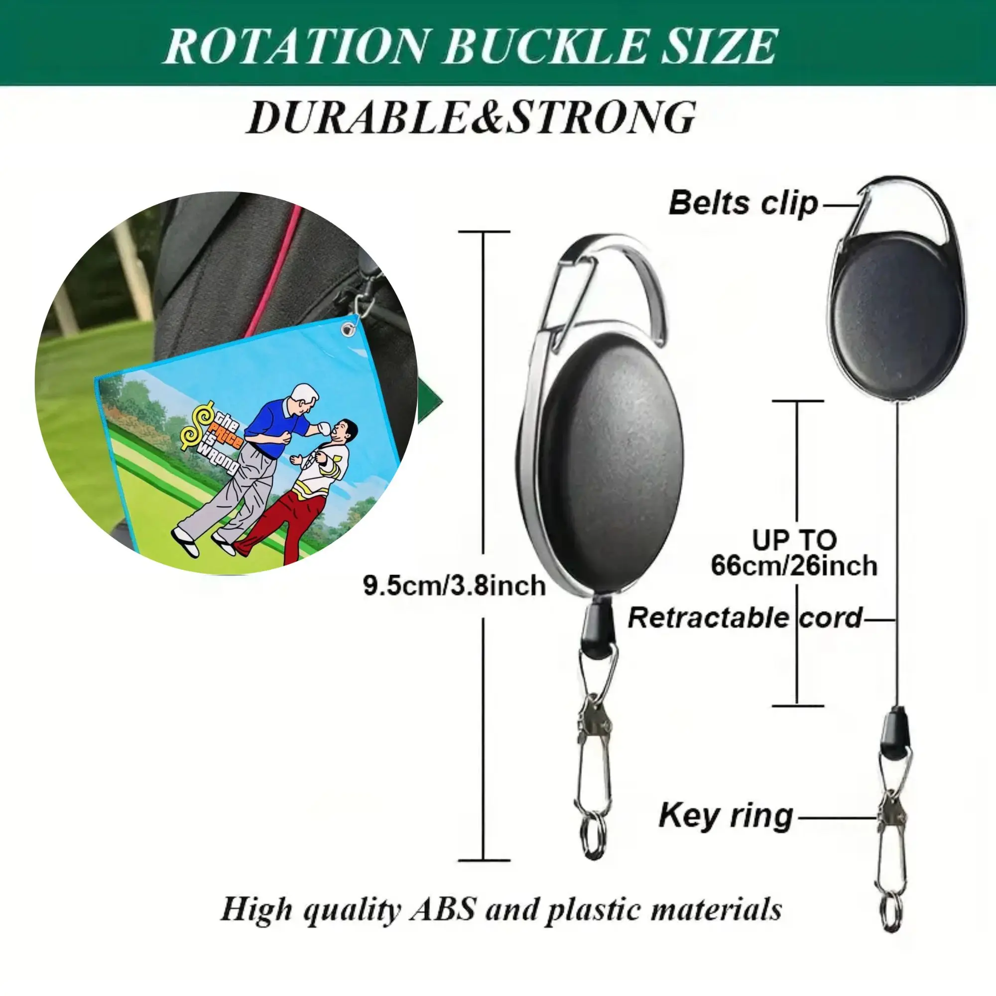 منشفة جولف فاخرة بتصميم جديد مع تصميم Happy Gilmore وإكسسوارات جولف مطبوعة على الوجهين فائقة الامتصاص وسريعة الجفاف #4