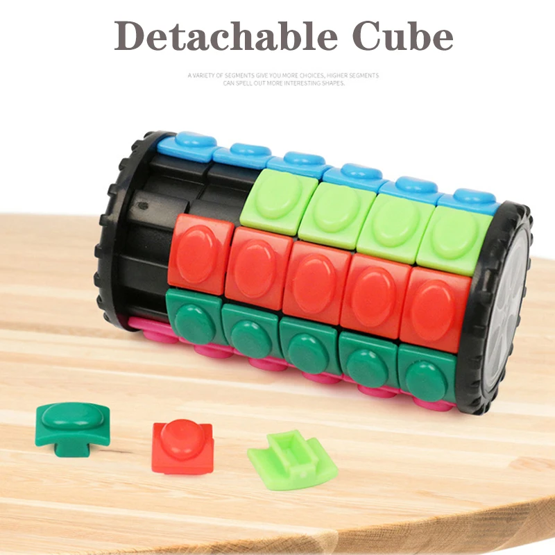 Children's Colorful Puzzle 3D Magic Tower Corn Cube Cylindrical Magic Tower Rotating Creative Intelligence Stress Relief Toy