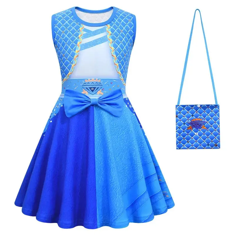 111 www D-الانسدادات القوس فتاة الأميرة جديد الصيف الاطفال الفتيات مطوي فستان هالوين صعود الأحمر تأثيري حفلة بلا أكمام #4